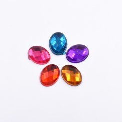 アクリルラインストーン 楕円形 6x8mm【50ヶ(約4g)】