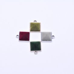 アクリルチャーム フロッキー 正方形 16×21mm【50ヶ】