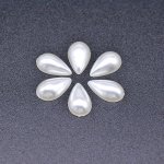 プラスチックパール 雫カボション パールホワイト 7×12mm 【100ヶ】