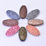 アクリルビーズ アンティーク調 オーバル 21×40mm【500g】