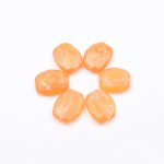 樹脂ビーズ 楕円形 カット 29x24mm オレンジ【50ヶ(約234g)】