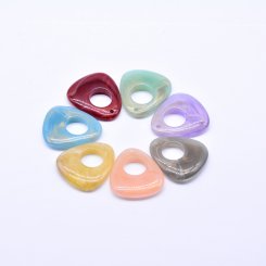 アクリルパーツ 不規則 1穴 チャームパーツ 32×36mm 全7色【100ヶ】