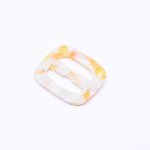 アクリルパーツ 方形 ライトオレンジ+ホワイト 26×29mm【20ヶ】