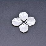 アクリルチャーム 葉形 パールホワイト15×17mm 【100ヶ】