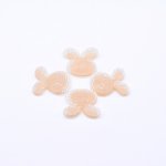 樹脂カボション デコパーツ 小兎頭 貼付けパーツ つぶつぶ カーキ 23×27mm【20ヶ】
