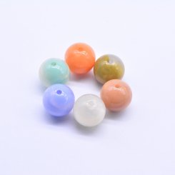 アクリルビーズ ビーズパーツ 1穴 レッド 18mm 全4色 【100ヶ】
