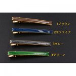 エポヘアクリップ ヘアアクセサリー 長方形 6×60mm ゴールド【2ヶ】