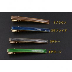 エポヘアクリップ ヘアアクセサリー 長方形 6×60mm ゴールド【2ヶ】