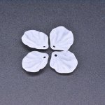 アクリルチャーム 葉形 ホワイト16×19mm 【100ヶ】