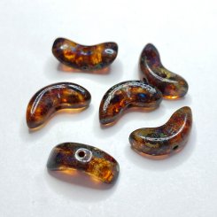 チェコビーズ 天使の翼 ブロンズダークブルー 14x5mm（6ヶ）