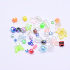 アクリルカラービーズ クリスタルＡＢ カラーミックス 【約500g/パック】