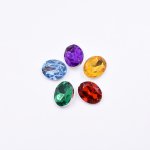 アクリルラインストーン 楕円形 8x10mm【50ヶ(約8.3g)】