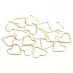 フレームパーツ ハート ゴールド 13x13mm(10ヶ)