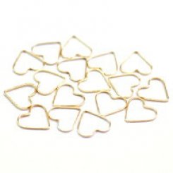 フレームパーツ ハート ゴールド 13x13mm(10ヶ)