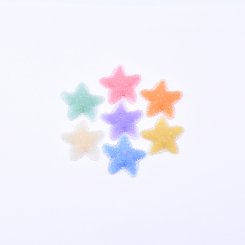 樹脂カボション デコパーツ 星型 貼付けパーツ つぶつぶ 30×32mm【20ヶ(約44g】
