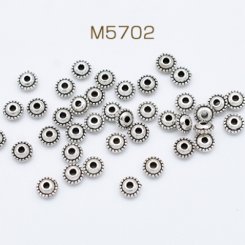 ロンデルパーツ ボタン型 5mm アンティークシルバー【約400ヶ】
