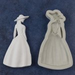 シリコンモールド 女性 ライトグレー 165x95mm【2ヶ】