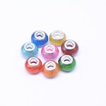 ロンデルアクリルビーズ 丸型 箔入 MIX 9×13mm【20ヶ】