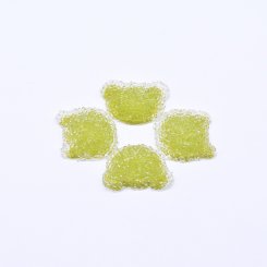 樹脂カボション デコパーツ 貼付けパーツ つぶつぶ グリーン 21×26mm【20ヶ】