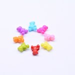 アクリルビーズ クマ カラーミックス 12×13mm 【500g（約1111ヶ）】
