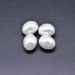 ABS製 パールビーズ オーバル パールホワイト 12×15mm 【100ヶ】