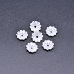 アクリルビーズ フラワー 花型 パールホワイト2×9mm 【100ヶ】