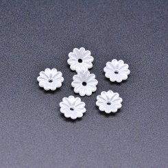 アクリルビーズ フラワー 花型 パールホワイト2×9mm 【100ヶ】