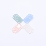 アクリルパーツ 長方形カットフレーム 1穴 10×17mm 全4色 【100ヶ】