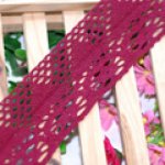 綿トーションレース 幅5cm ダークレッド108(3m)