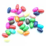 ウッドビーズ　カラーミックス　ライス 10x6mm(100g)
