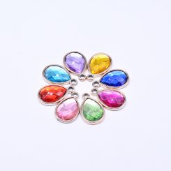 アクリルチャーム ラインストーン貼り 雫型 16×25mm【50ヶ】