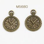 1円おまけ商品金属チャーム 時計 1カン 21×29mm 真鍮古美【1ヶ】 ※1000円以上 いずれか3点まで 単独注文不可