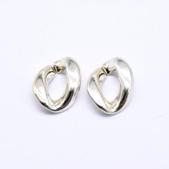 チェーンパーツ ツイスト オーバル シルバー 16×22mm【50ヶ】