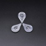 アクリルビーズ アンティーク調 雫型 22×35mm クリア【500g（約210ヶ）】