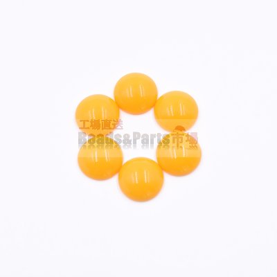 樹脂貼付けパーツ 円形 13x13mm オレンジ【50ヶ(約26g)】