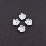 アクリルビーズ フラワー 5弁花 11x11mm ホワイト【50ヶ】