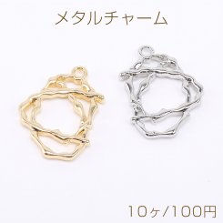 メタルチャーム メタルフレームチャーム 不規則型 1カン 24×34mm（10ヶ）