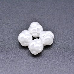ABS製 パールビーズ 不規則 パールホワイト10×10mm 【100ヶ】