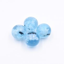 樹脂貼付けパーツ 丸 樹脂封入 20x20mm ブルー【50ヶ(約241g)】