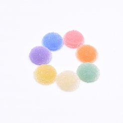 樹脂貼付けパーツ 円形 18x18mm 【20ヶ(約26g)】