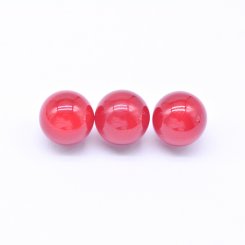アクリルビーズ 丸型 無孔 ワインレッドド 10mm 【100ヶ】