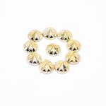 デコパーツ アクリルパーツ 丸型 ゴールド 5×10mm 【100ヶ】