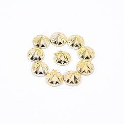 デコパーツ アクリルパーツ 丸型 ゴールド 5×10mm 【100ヶ】