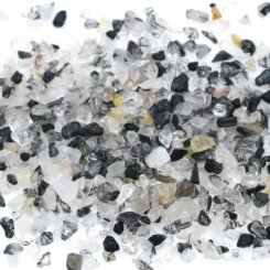 天然石さざれチップ 穴なしさざれチップ ブラックルチルクォーツ 5-7mm(50g)