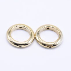 アクリルパーツ リング 2穴 ゴールド アクリルチャーム 6×30mm【50ヶ】