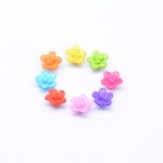 アクリルビーズ 五弁花 カラーミックス 7×10mm 【500g（約2272ヶ）】