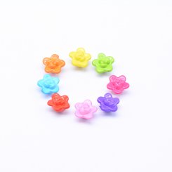 アクリルビーズ 五弁花 カラーミックス 7×10mm 【500g（約2272ヶ）】