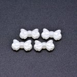 アクリルビーズ リボン パールホワイト9×15mm 【100ヶ】