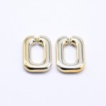 アクリルチェーンパーツ 長方形 ゴールド 17×25mm【50ヶ】