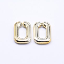 アクリルチェーンパーツ 長方形 ゴールド 17×25mm【50ヶ】